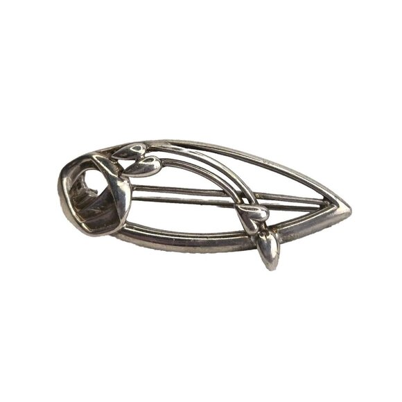 Sterling Silver Scottish Ola Gorie‎ Mackintosh Style Brooch 925 Vintage Flower - Picture 6 of 7